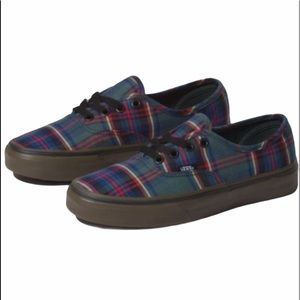 Vans authentic tartan sneaker shoes canvas upper